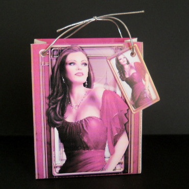 Art Deco Lady Pearl Red Mini Bags by Joan Prince