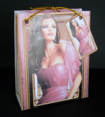Art Deco Lady Pearl Pink Mini Bags by Joan Prince