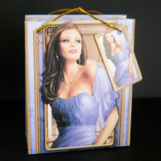 Art Deco Lady Pearl Lilac Mini Bags by Joan Prince
