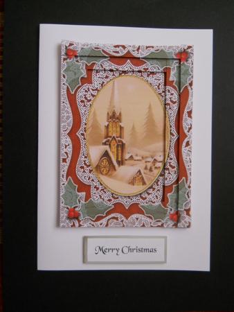Silent Night Church Lace 7x5 Spiral Edge Stacker by Joan Prince