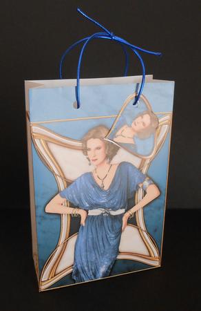 Art Deco Lady Elise Blue Gift Mini Bag by Joan Prince