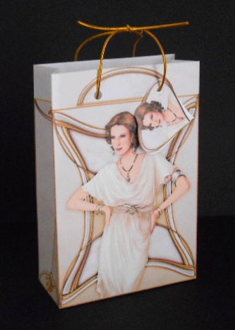 Deco Lady Elise Aqua Gift Mini Bag (cream) by Joan Prince