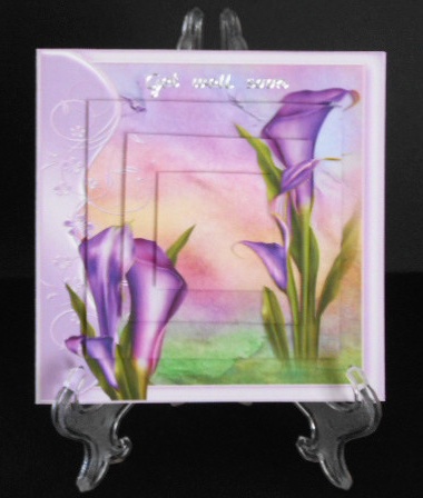 Gorgeous Purple Calla Lilies - Square Pyramid by Joan Prince