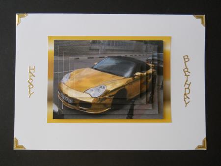 Stunning Metallic Gold Porsche 911 Pyramid by Joan Prince