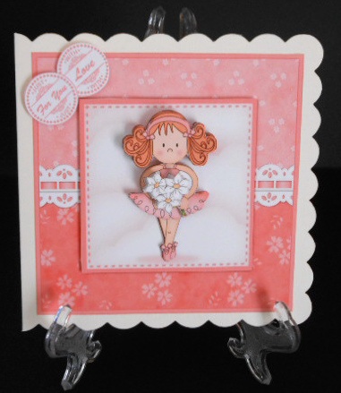 8 x 8 3D Girlz Betzi Ballerina Mini Kit 3D Decoupage by Joan Prince