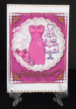 Engagement Wishes Card Topper 2 by Joan Prince