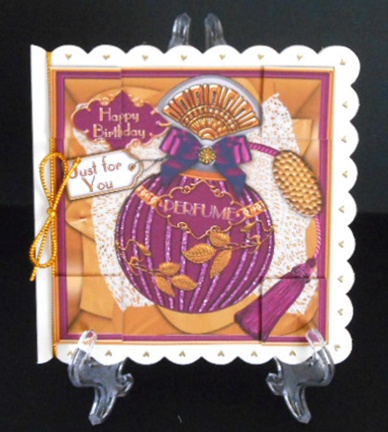 Amethyst Perfume Happy Birthday 8in Picture Sheet Topper by Joan Prince