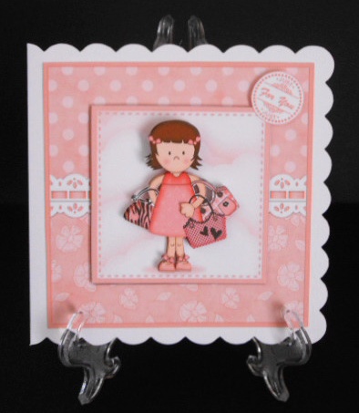 8 x 8 3D Girlz Suzi Goes Shopping Mini Kit 3D Decoupage by Joan Prince