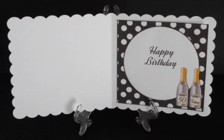 Birthday Champagne 50 Today 8x8 Insert by Joan Prince