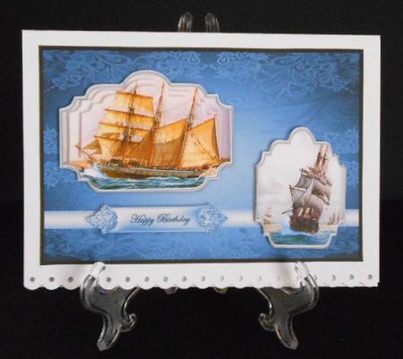 Tall Ships Race Panel Card with Toppers by Joan Prince