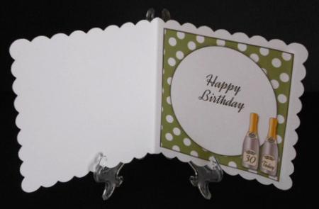 Birthday Champagne 30 Today Insert by Joan Prince