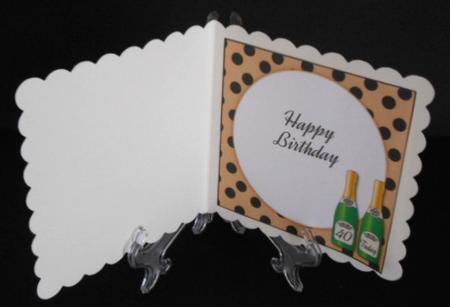 Birthday Champagne 40 Today 8x8 Insert by Joan Prince