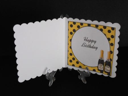 Birthday Champagne 70 Today Insert by Joan Prince