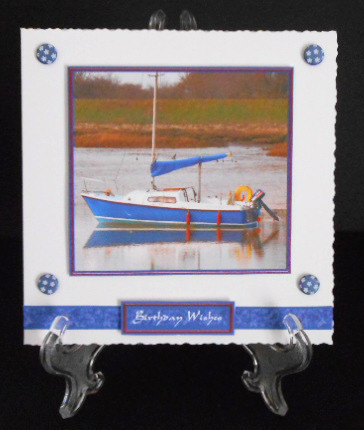 Boat on the River Topper by Joan Prince
