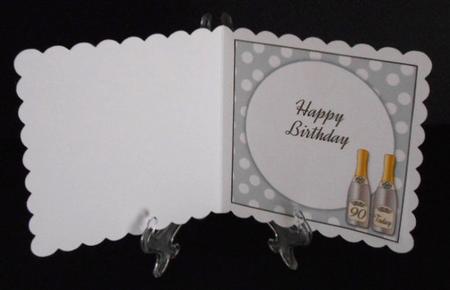 Birthday Champagne 90 Today Insert by Joan Prince