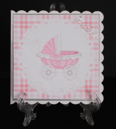 Baby Girl Carriage Square Wavy Corner Stacker by Joan Prince