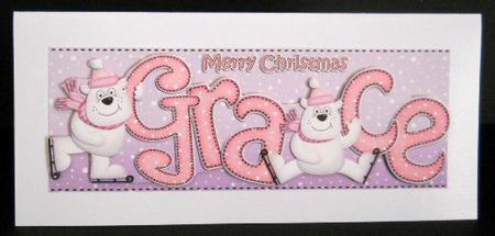 Xmas Large Dl Grace Quick Card N 3D Decoupage by Joan Prince