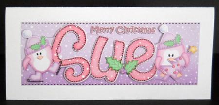 Xmas Large Dl Sue Quick Card N 3D Decoupage by Joan Prince