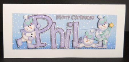 Xmas Large Dl Phil Quick Card N 3D Decoupage by Joan Prince