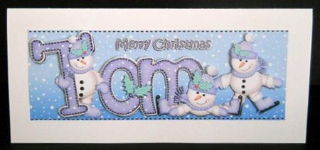 Xmas Large Dl Tom Quick Card N 3D Decoupage by Joan Prince