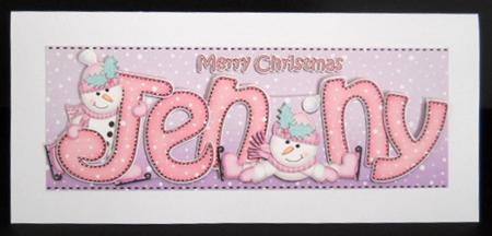 Xmas Large Dl Jenny Quick Card N 3D Decoupage by Joan Prince