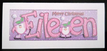 Xmas Large Dl Eileen Quick Card N 3D Decoupage by Joan Prince