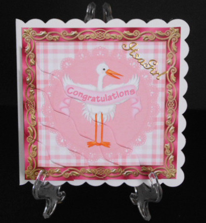 New Baby Girl Square Wavy Corner Stacker by Joan Prince