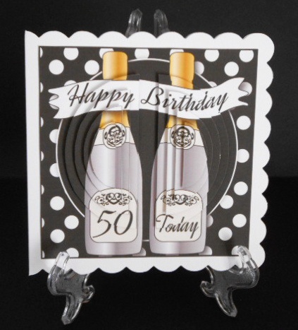 Birthday Champagne 50 Today 8x8 Mini Kit by Joan Prince