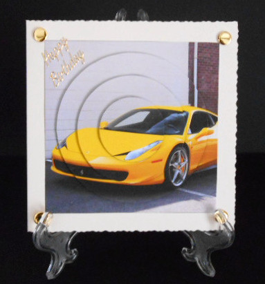 Yellow Ferrari Circle Pyramage by Joan Prince