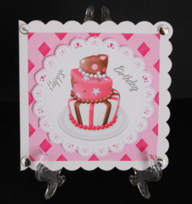 Pink Topsy Turvy Cake Topper by Joan Prince