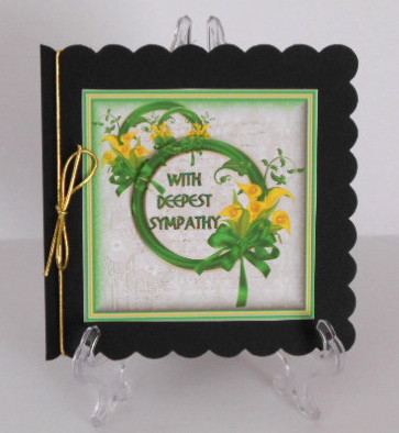 Deepest Sympathy Calla Lily - Green Gold by Joan Prince