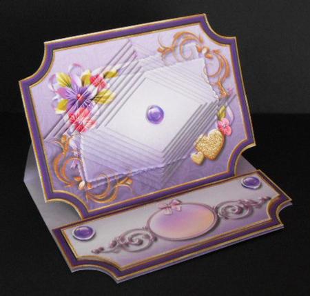 Wild Rose Rectangle Topped Pyramid Easel Card Kit by Joan Prince
