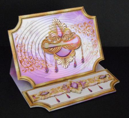 Exotic Jewels Rectangle Topped Pyramid Easel Card Kit by Joan Prince