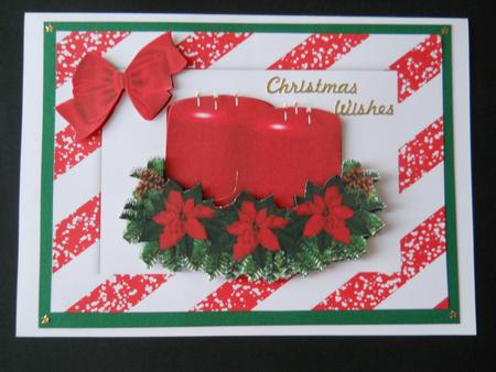Red Christmas Candles by Joan Prince