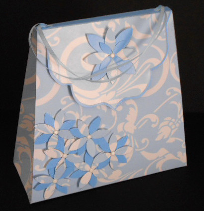 Large Gift Handbag - Blue Flourish by Joan Prince