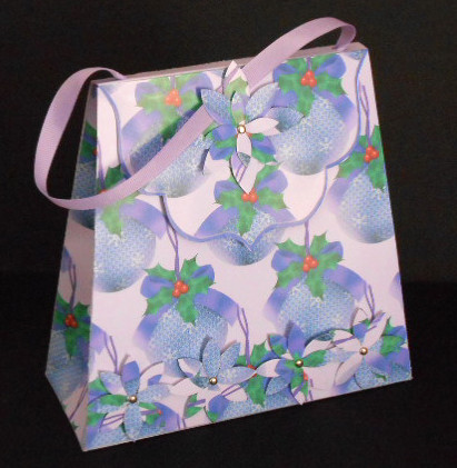 Large Gift Handbag - Purple Baubles by Joan Prince