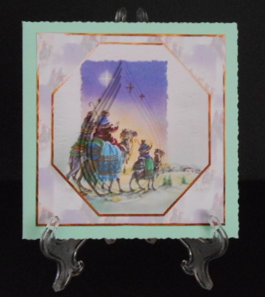 Three Kings Follow the Star Card Front with Teardrop by Joan Prince