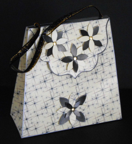 Large Gift Handbag - Black Stars by Joan Prince