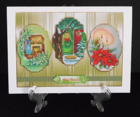 Theme of Christmas Panel Card with Toppers by Joan Prince