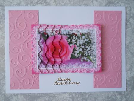 Pink Rose with Lace by Joan Prince