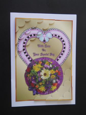 With Love Bouquet Deckle Edge Stacker by Joan Prince