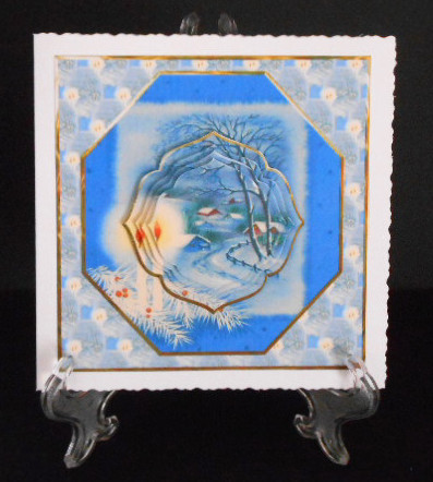 Candles in the Snow Card Front with Topper by Joan Prince