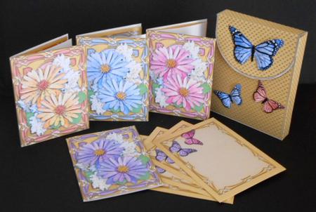 Pretty Daisies Cards in a Box & Fridge Magnet by Joan Prince