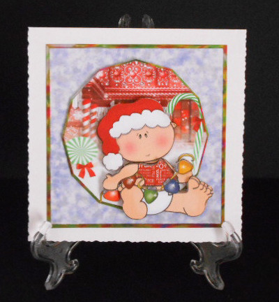 Baby's First Christmas Card and Topper by Joan Prince