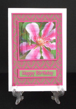 Pink Flower Quick Card by Joan Prince