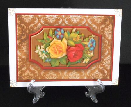 Vintage Roses Quick Card by Joan Prince