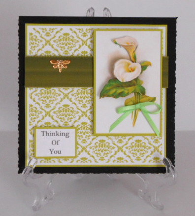 Calla Lilies 6x6 Quick Card by Joan Prince