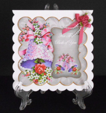 Silver Wedding Bells Both of You 8in Scallop Topper by Joan Prince
