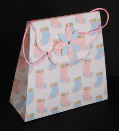 Large Gift Handbag - Pastel Christmas Stockings by Joan Prince