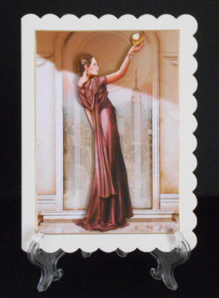 Art Deco Lady Pandore Deep Pink by Joan Prince
